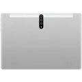 Silver smart android entertainment 3g calling tablet pc backside with sleek design and vertical camera module