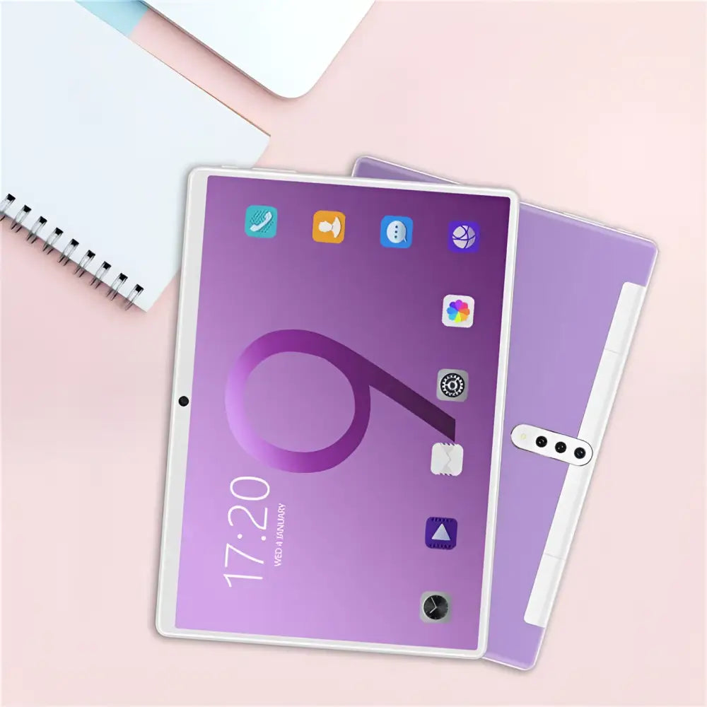 Smart android entertainment 3g calling tablet pc with white-framed smart android back and vertical camera module