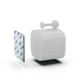 White rectangular smart bluetooth finger robot sensor with rounded top handle and adhesive backing for voice control applications