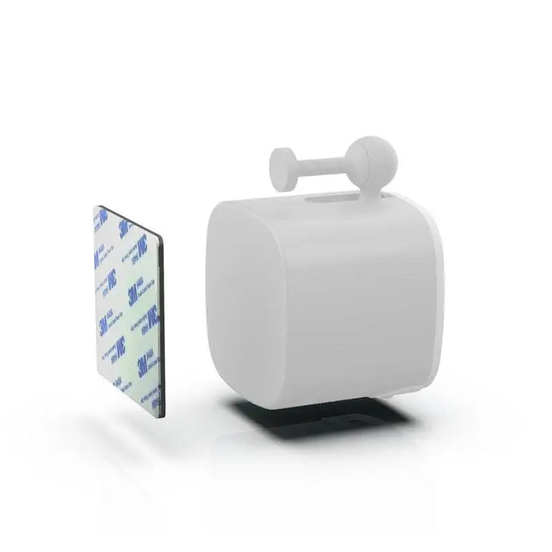 White rectangular smart bluetooth finger robot sensor with rounded top handle and adhesive backing for voice control applications