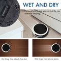 Black and white smart home sweeping robot with brush rolls and detachable wet dry cleaning head for efficient home sweeping