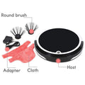 Black and white circular smart home sweeping robot with brush rolls for efficient home sweeping and modern design