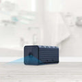 Black rectangular smart intercom network camera with glossy finish and horizontal ridges on the side