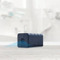 Black rectangular smart intercom network camera with textured ridged sides and a glossy lens cover for security use