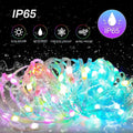 Smart led string rainbow-colored music sync christmas lights with clear flexible cords and waterproof design