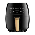 Black and gold royale essence lux smart touch air fryer with digital display and preset cooking functions 7-day satisfaction promise