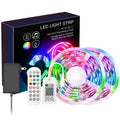 Smart wi-fi colorful led lights strip with flexible multi-colored illumination and remote control for color selection