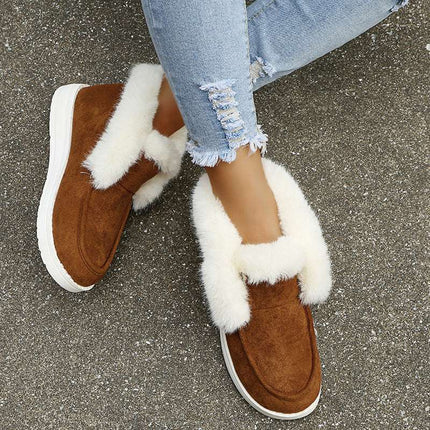 Snow Boots Warm Winter Shoes Plush Fur Ankle Boots Women - Royalessencelux