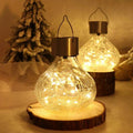 Solar crackle glass lantern with brass solar panel top and warm white led fairy lights small night light ambient light