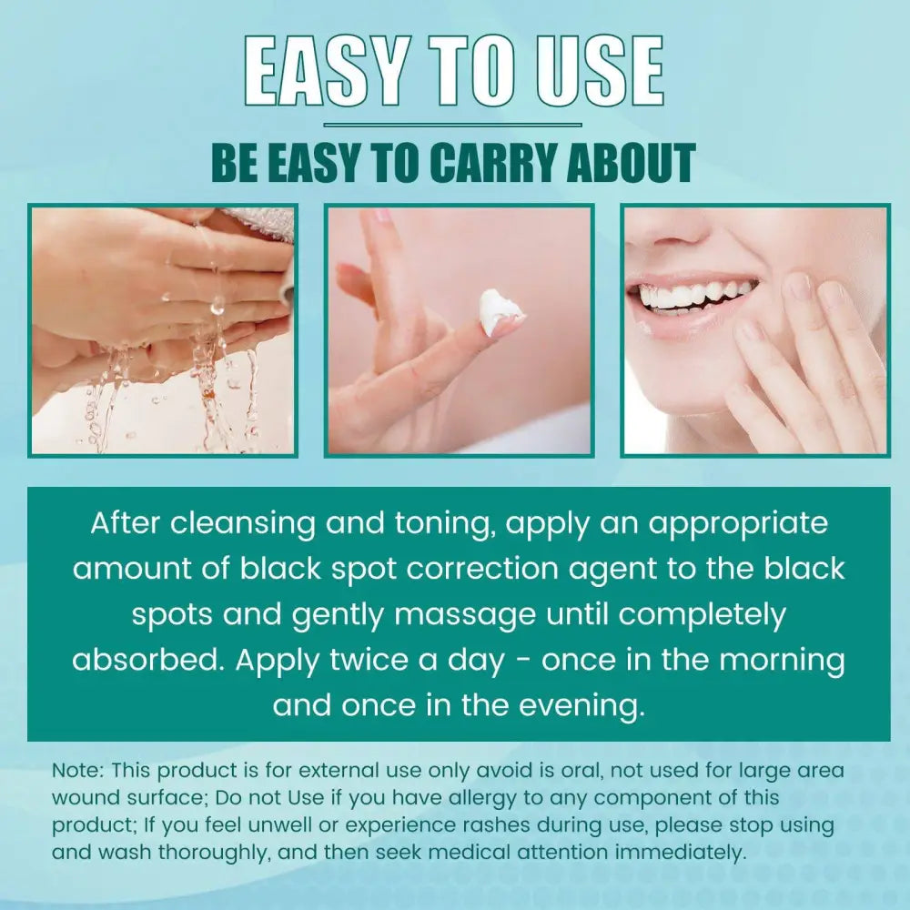 South moon brightening black spot correction spot whitening cream in white tube with pump dispenser