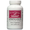 White plastic bottle of ecological formulas sphingolin myelin basic protein supplement with 240 capsules sheath extract