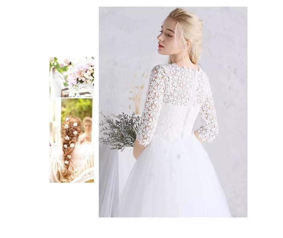 Spring new women's party ladies small sleeves popular white dress summer dress Button Full Cup Plus Size Bra Without Wi Royalessencelux