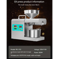 Stainless steel household oil press machine with digital display and funnel top for efficient oil pressing