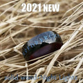 Black wooden stainless steel Odin norse rune ring with engraved blue runes and built-in night light for men’s fashion