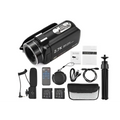 Standard black english 2.7k hd digital camcorder dv06s with silver lens ring ergonomic design and built-in led light