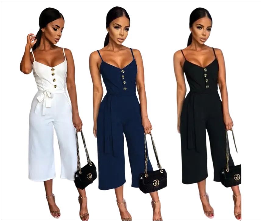 Black quilted chain-strap handbag with gold-tone logo hardware for luxury women’s fashion and strap jumpsuit looks