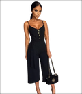 Black velvet Gucci handbag with gold-tone chain strap and interlocking GG logo for luxury womens fashion strap jumpsuit