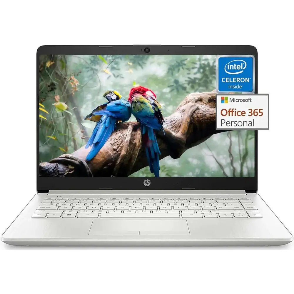 Silver hp stream 14 laptop with intel celeron n4120 processor 16gb ram and fast charge technology