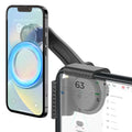 Black magnetic phone mount with strongest magnetic grip and adjustable arm for tesla model 3 y center console