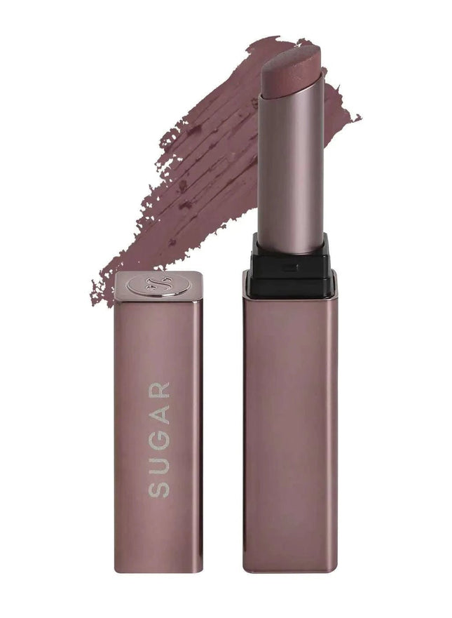 SUGAR Cosmetics Mettle Satin Lipstick07 Gabriella (Soft Dusty Nude/Nude Pink) Super Hydrating Smoothens Fine Lines - Royalessencelux