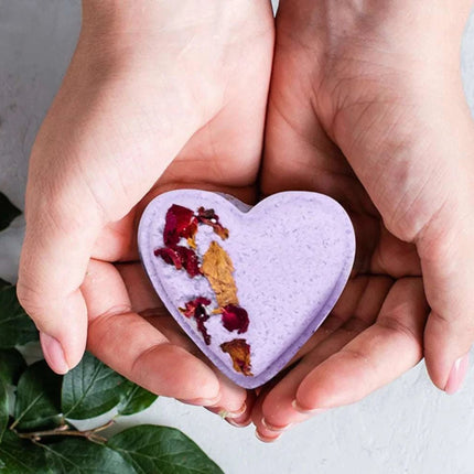 SUNE exclusive - Heart Shaped Shower Steamers Gift Box, Set of 4 Shower Steamers Package - Royalessencelux