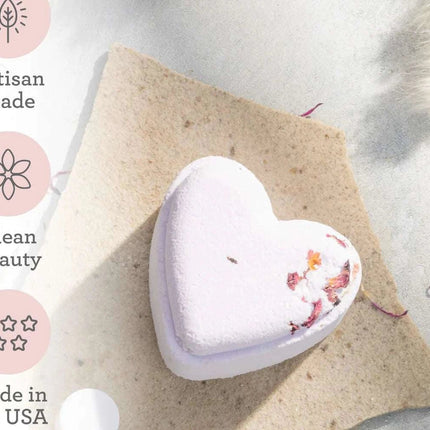 SUNE exclusive - Heart Shaped Shower Steamers Gift Box, Set of 4 Shower Steamers Package - Royalessencelux