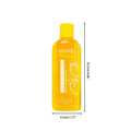 A translucent yellow eelhoe shower gel bottle with sunflower oil and decorative sunflower design for body cleansing 150ml