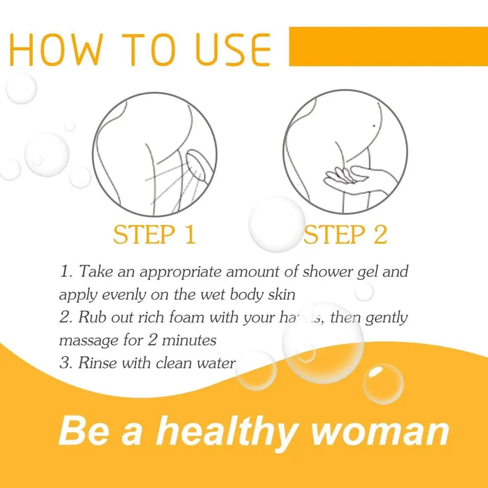 Yellow plastic bottle of eelhoe shower gel with sunflower oil for body cleansing 150ml in sunflower oil shower category