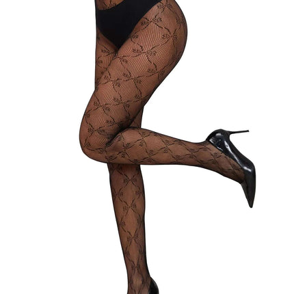 SwiiDuu Sexy Tights for Women High Waist Fishnet Stockings Lace Leggings Floral Lace Pantyhose - Black - Royalessencelux