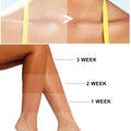 Yellow strap bikini top made of smooth stretchy fabric paired with eelhoe tanning aid spray bottle for sun kissed skin glow