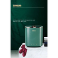 Teal-green cylindrical suanglng intelligent mini portable washing machine with rose gold trim for efficient washing and protection