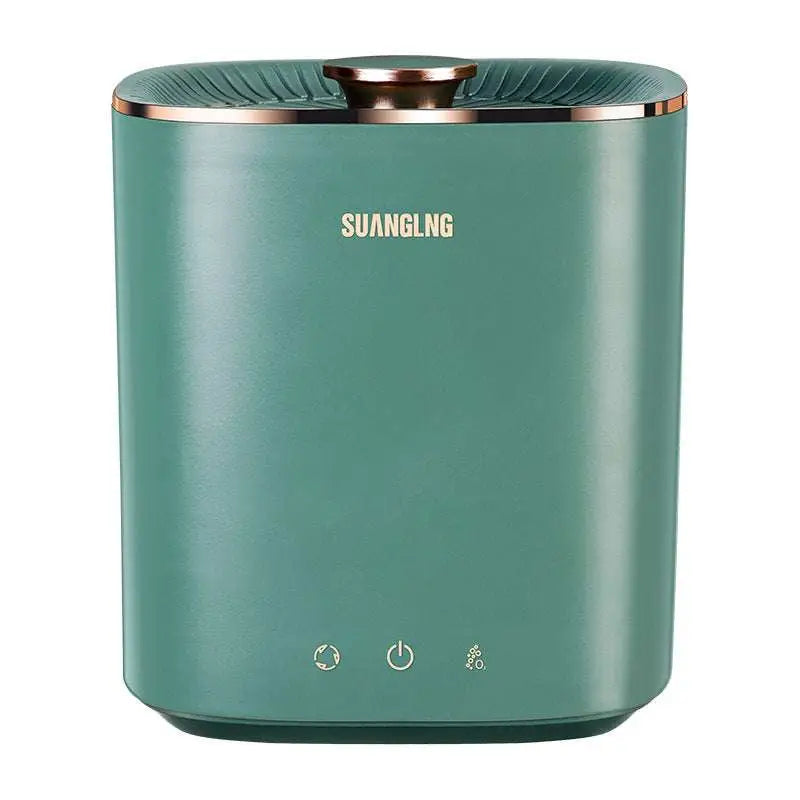 Teal mini portable washing machine with rose gold accents and sleek modern design for efficient mini portable use