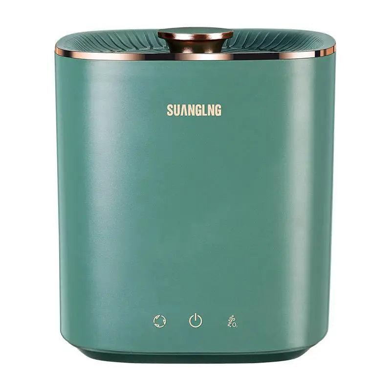 Teal mini portable washing machine with rose gold accents and sleek modern design for efficient mini portable use