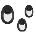 Black and white wireless charging pads with sleek oval design featured with teal nano glass crystal hair eraser removal tool