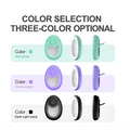 Teal nano glass crystal hair eraser with mint green, clove purple, and black silicone ring light holders circular design