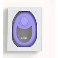 Purple and gray crystal hair eraser portable heater with sleek oval design for teal nano glass hair eraser removal use