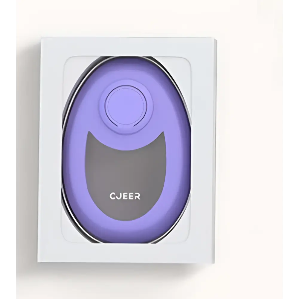 Purple and gray crystal hair eraser portable heater with sleek oval design for teal nano glass hair eraser removal use