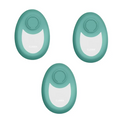 Teal and white crystal hair eraser portable phone holders with circular button for hair eraser removal tool use