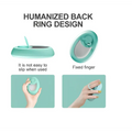 Teal nano glass crystal hair eraser removal tool with ergonomic ring-shaped grip and built-in mirror for easy use