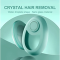 Teal nano glass crystal hair eraser water droplet-shaped device for effective hair eraser removal use