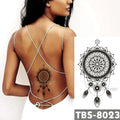 Black and white mandala dreamcatcher temporary body tattoo from teal phoenix floral waterproof temporary design series
