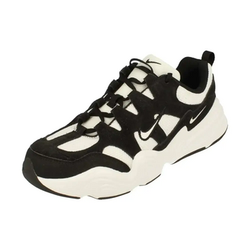 Black and white tech hera mens shoes featuring chunky retro design with suede and mesh materials size 11