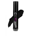Black cylindrical color dye stick with korean text label and black swatch for temporary brown hair color dye use