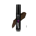 Black cylindrical color dye stick with silver cap and korean text for temporary brown hair color application
