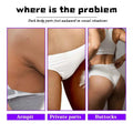 White cotton briefs with high-waisted design and back zipper closure complement thigh skin perfecting cream lightens melanin