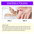 White creamy thigh skin perfecting cream lightens melanin being applied to clean dry skin for even tone enhancement