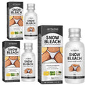White plastic bottles with silver caps of jaysuing snow bleach 30ml cream lightens underarms and thighs darkening cream