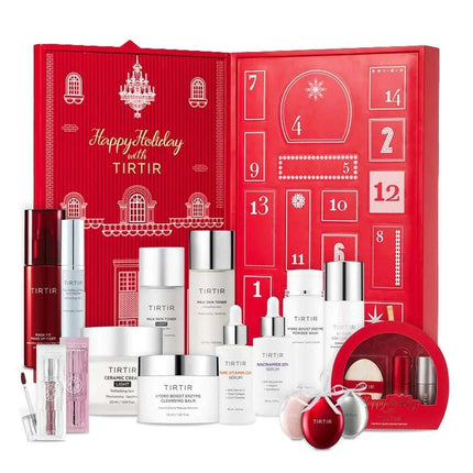 TIRTIR Advent Calendar 2024 | 16 Days of Holiday Gift Set for Women Skincare and Makeup Set Stocking Stuffers Skincare & Cosmetic Christmas Gift for Her 2024 Limited Edition - Royalessencelux