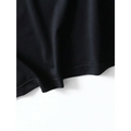 Black cotton tokyo speed drifting letter graphic t-shirt with smooth glossy finish and neatly stitched hem
