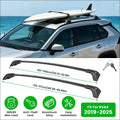 Black aluminum alloy toyota rav4 roof rack cross bars with tower feet for surfboard carrying and anti-theft lock